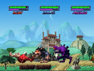 Rampage - Through Time (US) screen shot game playing